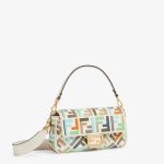 Baguette Canvas Bag With Multicolor FF Embroidery - Image 2